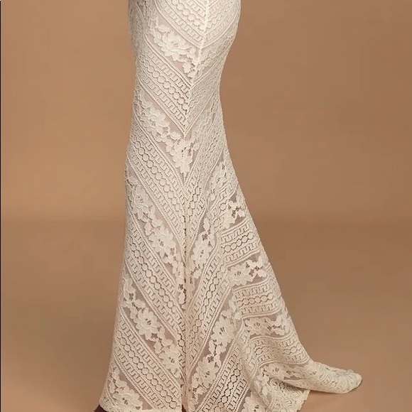 Lulus white lace mermaid style dress - Picture 4 of 4
